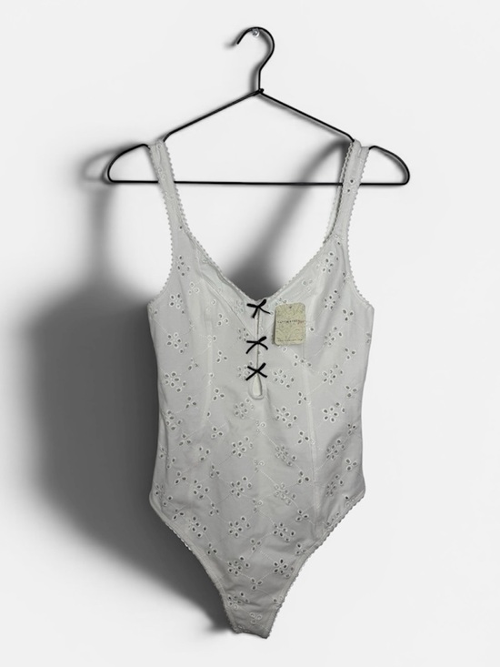 Free People Tops - Free People Ivory Eyelet Full Bloom Body Suit